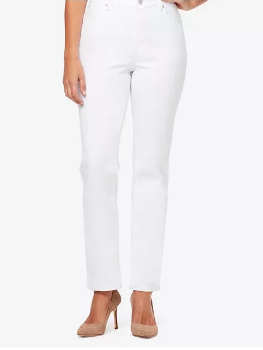 Gloria Vanderbilt Amanda White Short Straight Jeans
